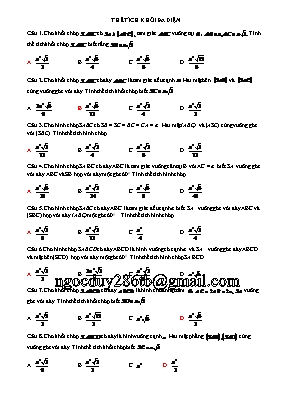Hình khối lớp 12 - Thể tích khối đa diện